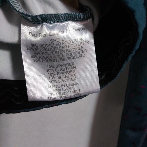 Horseware Thea Tech Quarter Zip Fleece - Galactic Teal/Dynamite Print Size M - Picture 8 of 11